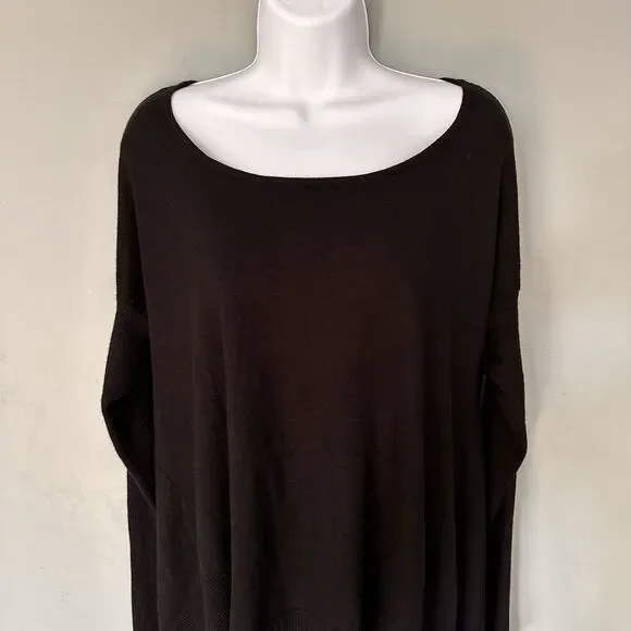 Cyrus Ribbed Sweater Long Sleeve Asymmetric Knit Top Lagenlook Indie Tunic XL - Picture 3 of 6